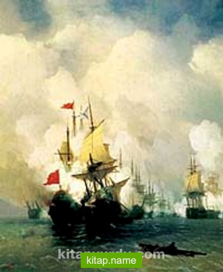 Sakız Adasında Deniz Savaşı-1848 / Ivan Konst. Aivazovsk (AIK 010-50×60) (Çerçevesiz)